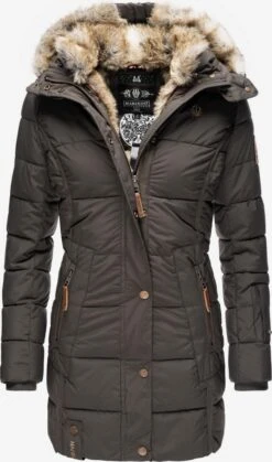 Marikoo Korte Mantels Wintermantel Dames Basaltgrijs