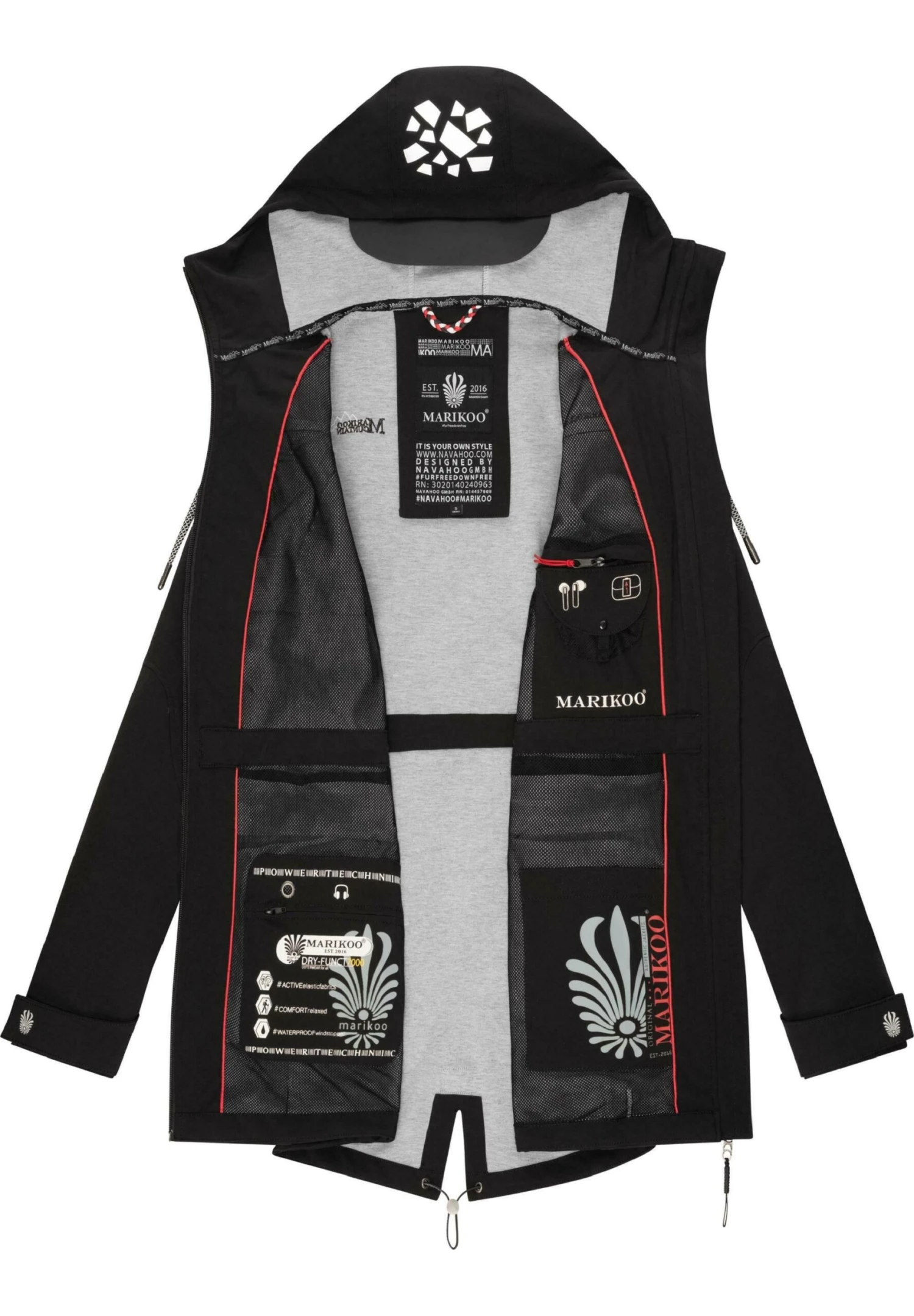 Marikoo Ulissaa - Regenjas - Black 7 Marikoo Ulissaa - Regenjas - Black - Afbeelding 5