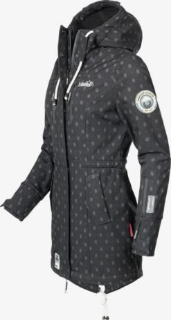 Marikoo Regenmantels Functionele Mantel Zimtzicke Dames Zwart -About you 1e41991aaf760dc691878fc0d50e0254