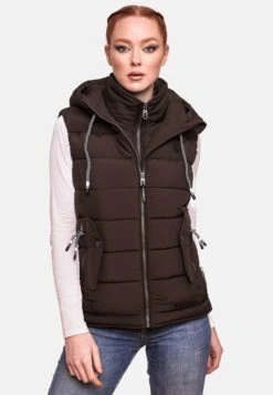Marikoo Bodywarmers Bodywarmer Taisaa Dames Donkerbruin -About you 230e22271f7a786f62e68d94c963b7c3
