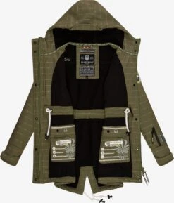 Marikoo Regenmantels Functionele Mantel Zimtzicke Dames Kaki -About you 2f89629b6c5778526275d2ffe1974cd3