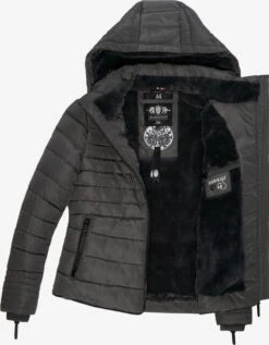 Marikoo Gewatteerde Jassen Winterjas Amber Dames Antraciet -About you 31059a391b2b852f7a51f00d37e9a227