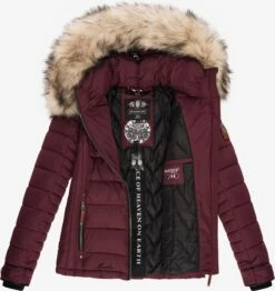 Marikoo Winterjassen Winterjas Lerikaa Dames Bordeaux -About you 33e511cc944d97ad3eb888a8b7c2f2b4