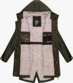 Marikoo Regenmantels Functionele Mantel Dames Olijfgroen -About you 3b3788df55b53379ecb29e26d1433fb8