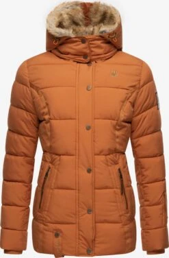 Marikoo Winterjassen Winterjas Nekoo Dames Cognac / Lichtbruin -About you 3fed31060235dfb2cff128203bb13eed