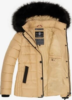 Marikoo Winterjassen Winterjas Unique Dames Beige -About you 4345a11490dd59d92dd88f398998a31a