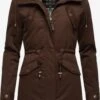 Marikoo Winterjassen Winterjas Manolya Dames Donkerbruin -About you 49f95870b0b45bf17d956ca3bc02ff9d