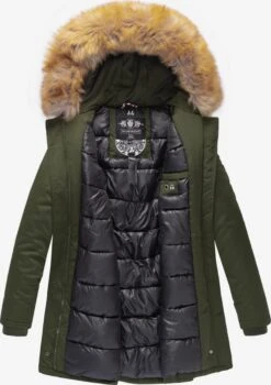 Marikoo Parkas Winterparka Karmaa Dames Olijfgroen -About you 5759996c9213ca24ee971c4c18e82fb6