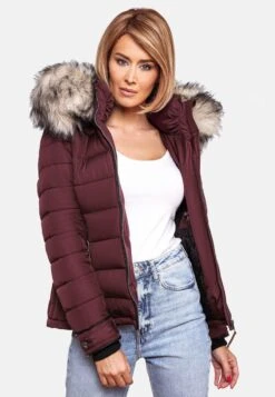 Marikoo Winterjassen Winterjas Lerikaa Dames Bordeaux -About you 5f80157ea4742279a49a22289db9d1c7