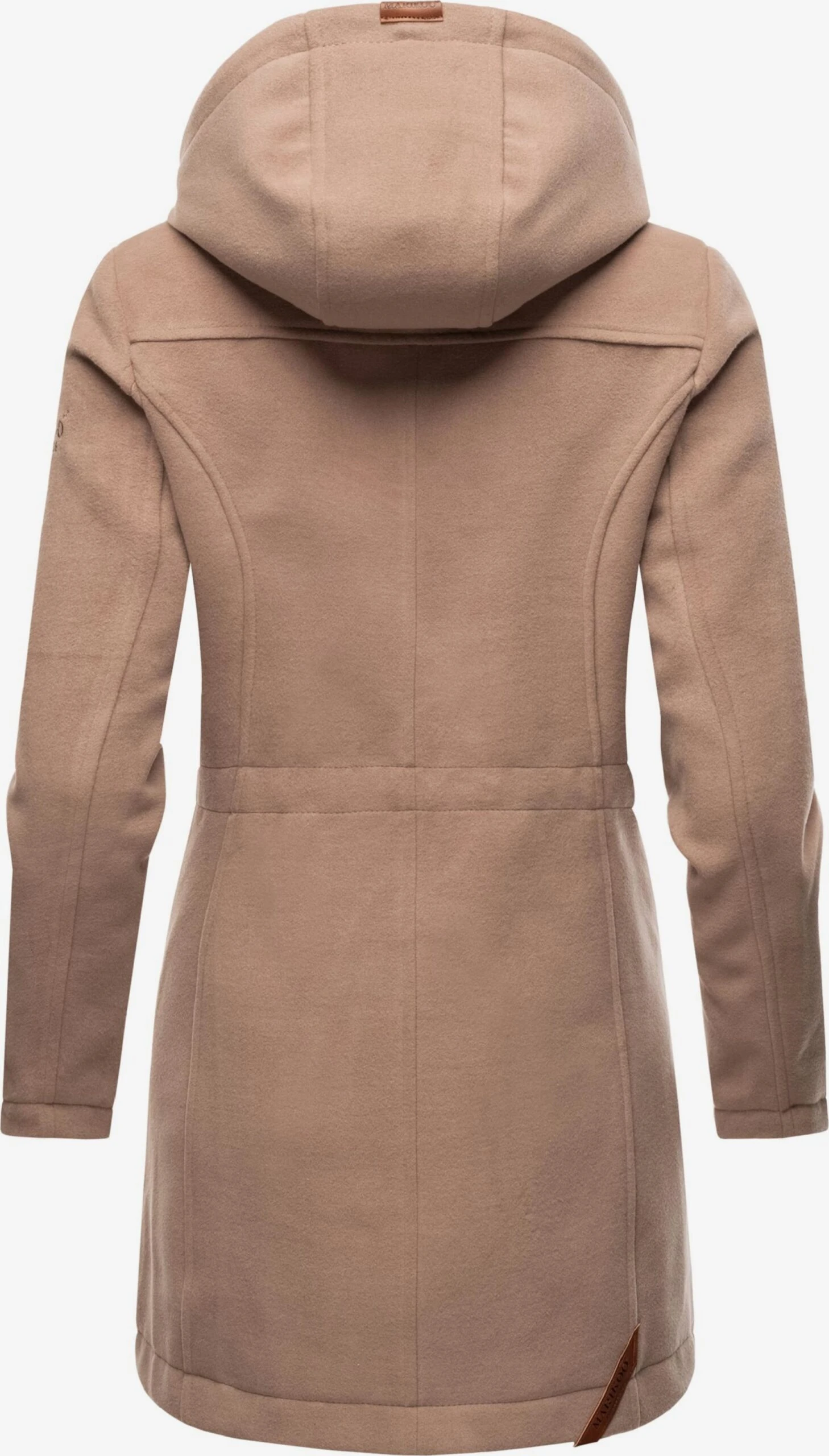 Marikoo Wintermantels Wintermantel Dames Lichtbruin 5 Marikoo Wintermantels Wintermantel Dames Lichtbruin - Afbeelding 3