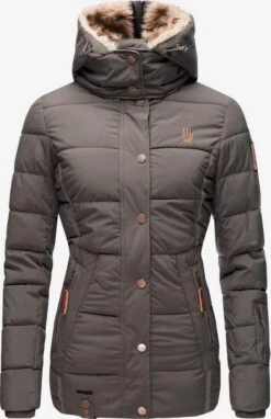 Marikoo Gewatteerde Jassen Winterjas Nekoo Dames Aardetinten -About you 74984f35fcc0f260411f23c8d2b0412c