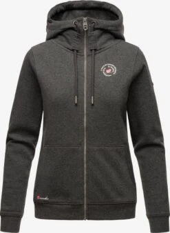 Marikoo Sweatvesten Sweatvest Setsunaa Dames Donkergrijs