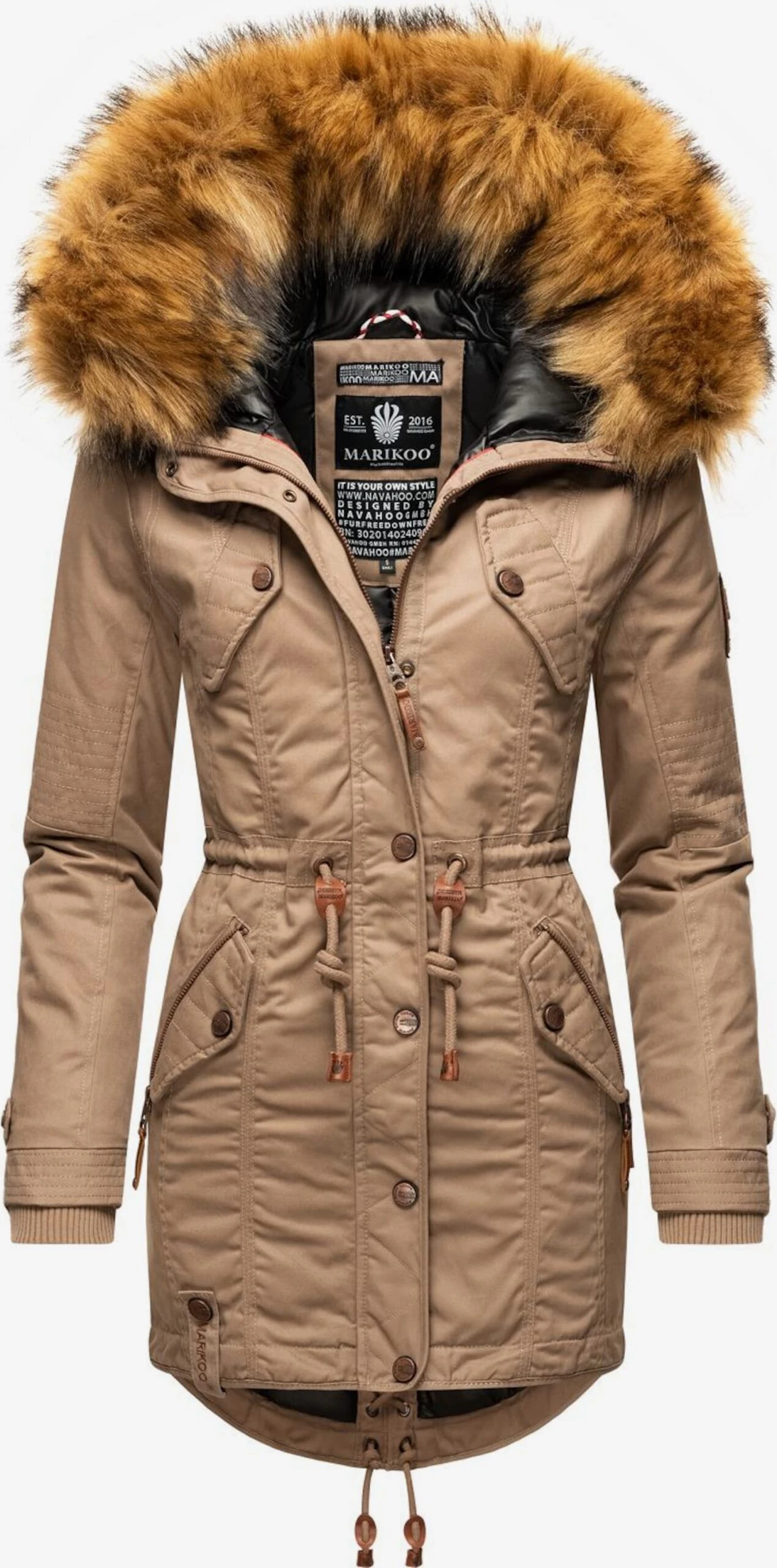 Marikoo Parkas Winterparka La Viva Dames Lichtbeige 3 Marikoo Parkas Winterparka La Viva Dames Lichtbeige