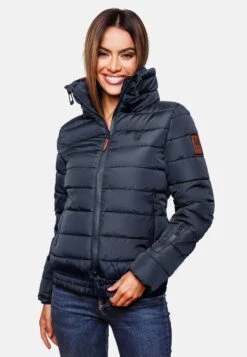 Marikoo Winterjassen Winterjas Poison Dames Donkerblauw -About you 990491c52878977cb1eb498db70d4d7a
