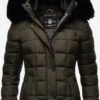 Marikoo Winterjassen Winterjas Qesraa Dames Antraciet