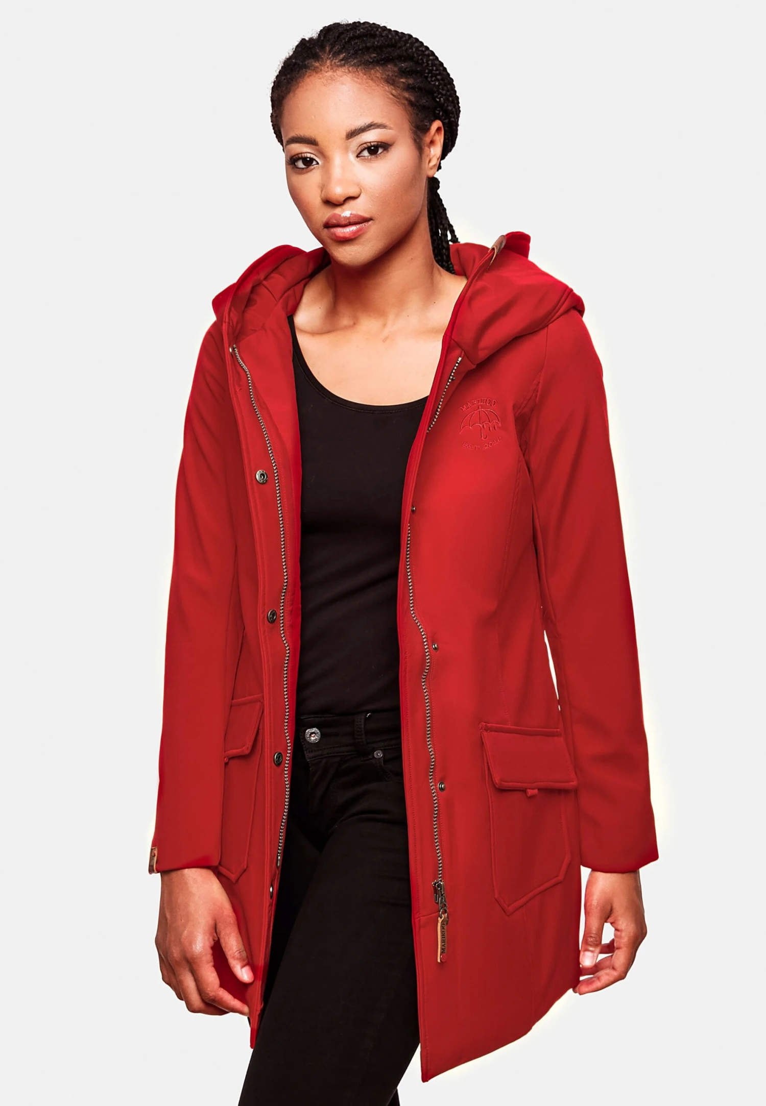 Marikoo Mayleen - Regenjas - Light Red 6 Marikoo Mayleen - Regenjas - Light Red - Afbeelding 4