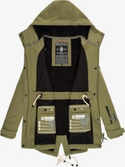 Marikoo Regenmantels Functionele Mantel Zimtzicke Dames Olijfgroen -About you b30074077cc3a5bd654184e3a2d2a07b