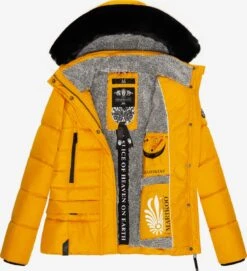 Marikoo Winterjassen Winterjas Loveleen Dames Geel -About you b8b55b44395f20d1bf62bee17dcf1281