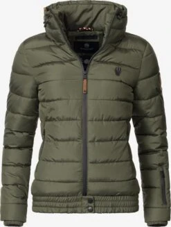 Marikoo Winterjassen Winterjas Poison Dames Kaki