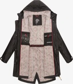 Marikoo Regenmantels Functionele Mantel Dames Zwart 11 Marikoo Regenmantels Functionele Mantel Dames Zwart -About you c4d664e31c871b4a22c0cbd1a558cb42