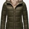 Marikoo Winterjassen Winterjas Leandraa Dames Kaki -About you c8001d678af17df3bfaf263a5de87007