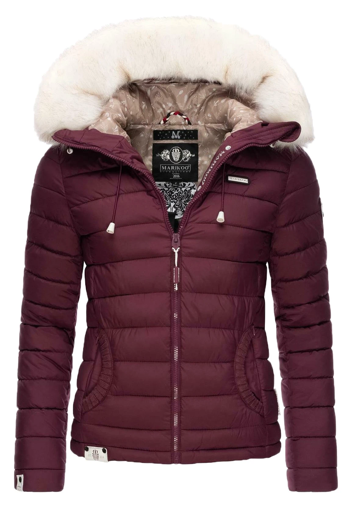 Marikoo Winterjas - Dark Red Melange 7 Marikoo Winterjas - Dark Red Melange - Afbeelding 5