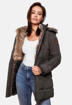 Marikoo Korte Mantels Wintermantel Dames Basaltgrijs -About you ca4c1f35ec738729c2c760ba9746036b