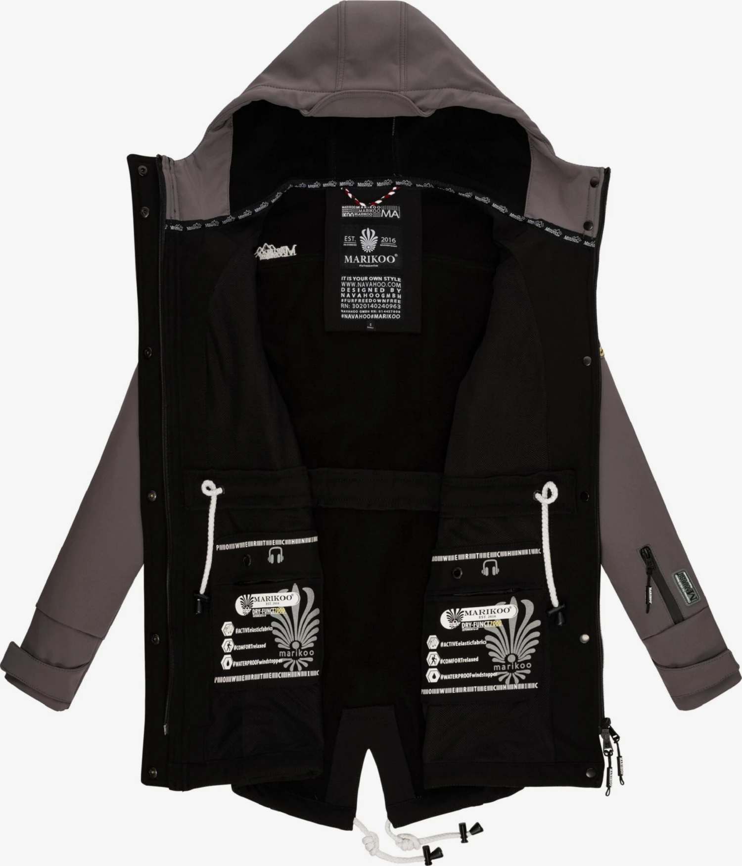 Marikoo Regenmantels Functionele Mantel Zimtzicke Dames Taupe 6 Marikoo Regenmantels Functionele Mantel Zimtzicke Dames Taupe - Afbeelding 4