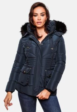 Marikoo Winterjassen Winterjas Vanilla Dames Kobaltblauw -About you edd4057935d3aeceb69b35024eb1f542