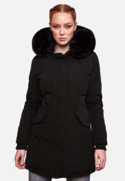 Marikoo Karmaa - Winterjas - Black With Black Fur -About you fe075963f0b44766a5b45cc3ad67007c